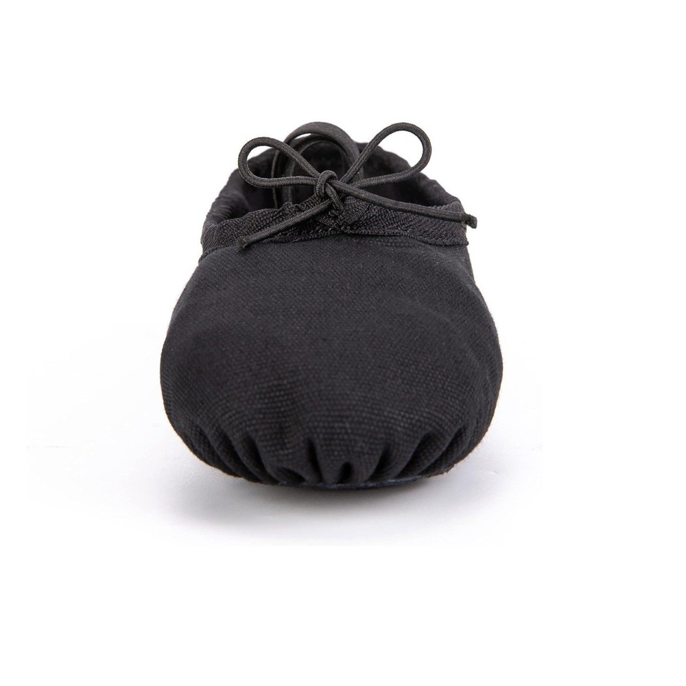 RoseMoli Kids Canvas Ballet Slippers Black Split Sole Dance Shoes Size 12